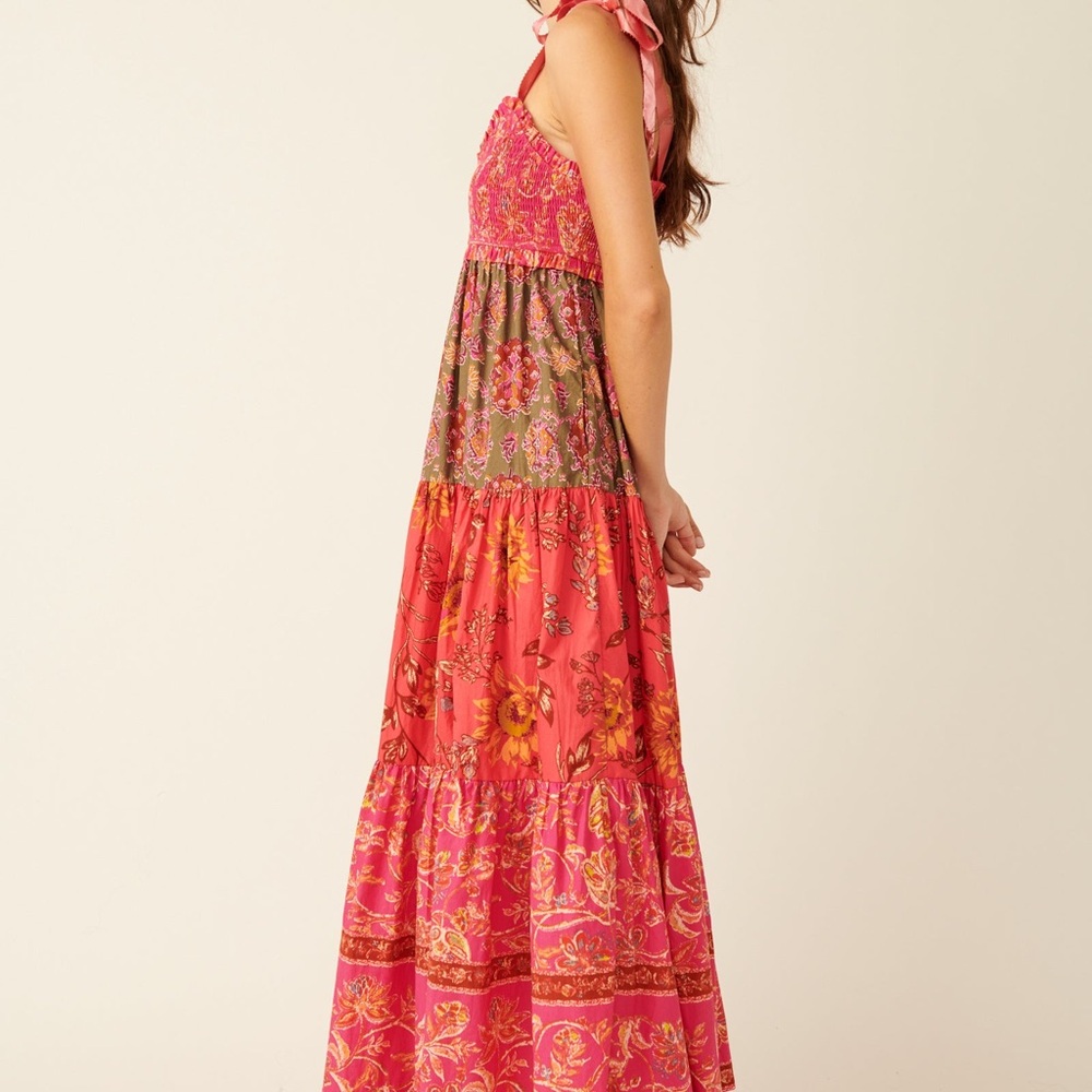 Free People Bluebell Maxi in Pink and Red